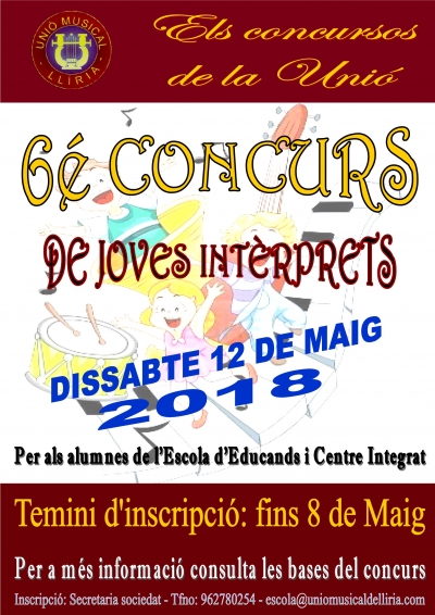 Cartel - 6 concurso jovenes interpretes